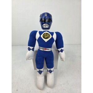 Vintage 1993 Mighty Morphin Power Ranger Blue Retro‎ Plush Hard Head 14" Inch
